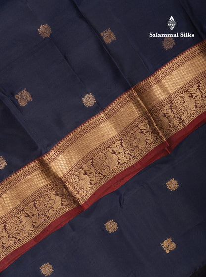 Dual Tone Dark Maroon Pure Silk Mix Saree With Contrast Chilly Red Border