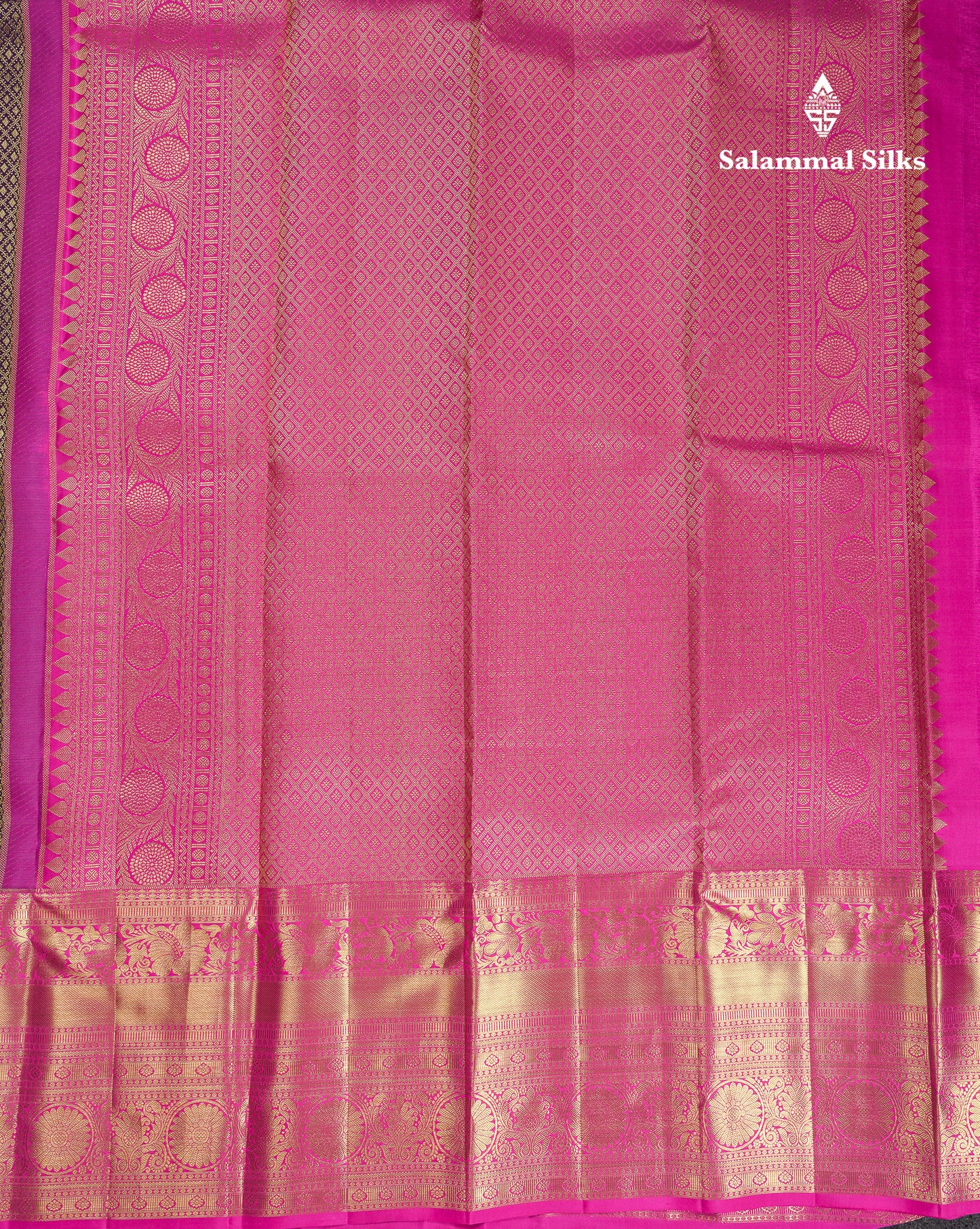 Beautiful Dark Navy Blue Bridal Pure Kanjivaram Silk Saree With Contrast Light Pink Traditional Evening Morning Border