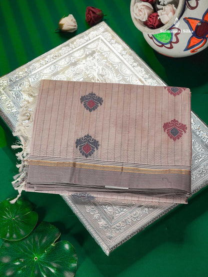 Pure Cotton Saree - Sea green Colour Body Thread Work Butta With Blouse