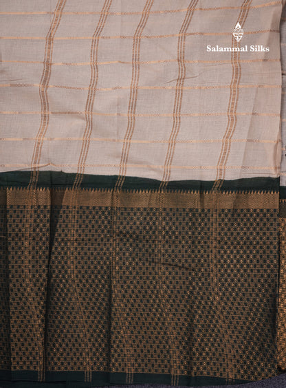 Beautiful Black Sungudi Cotton Saree With Contrast Peach Traditional Long Border