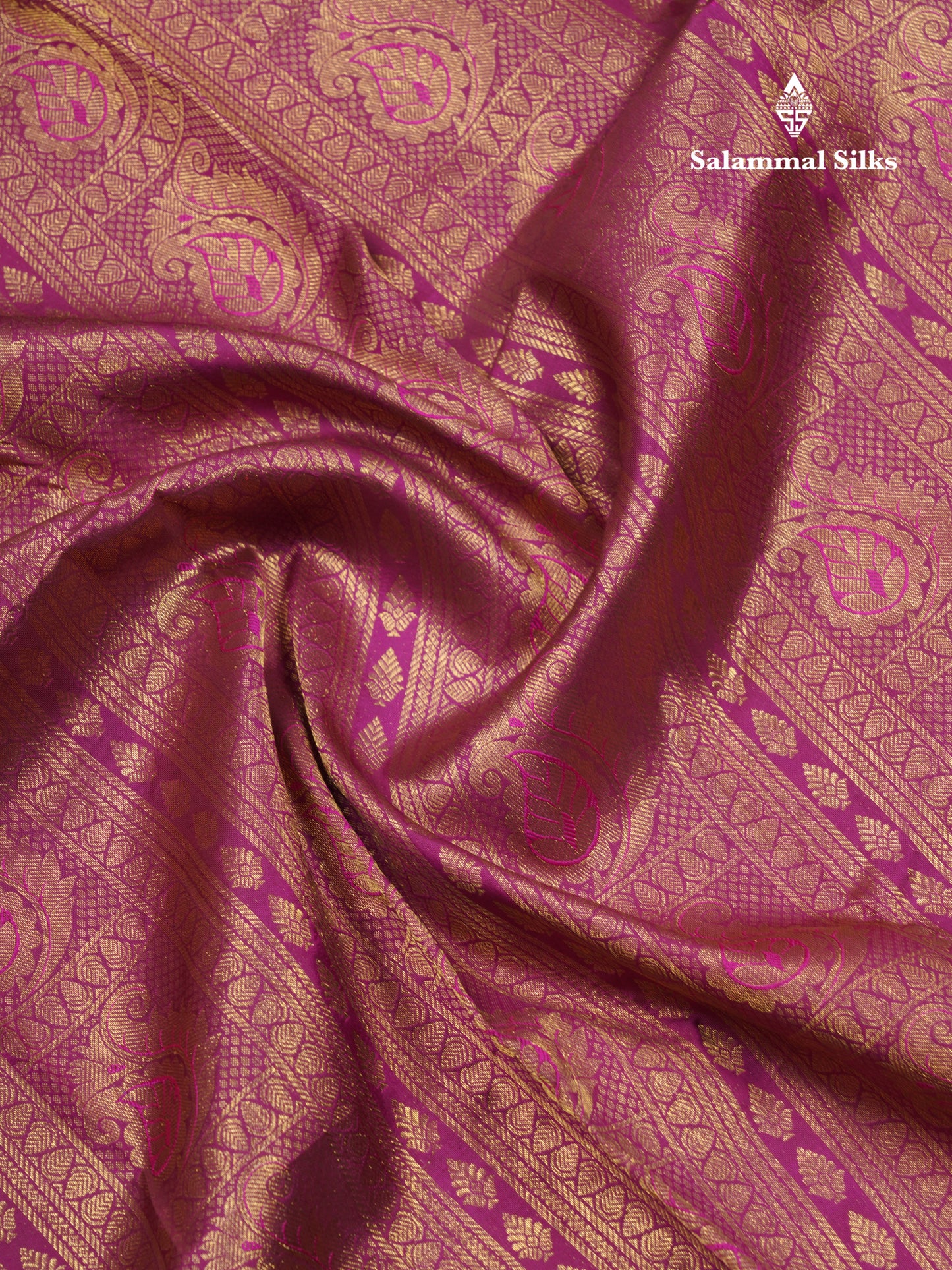 Magenta Beautiful Menakari Work Bridal Pure Kanjivaram Silk Saree With Self Blouse