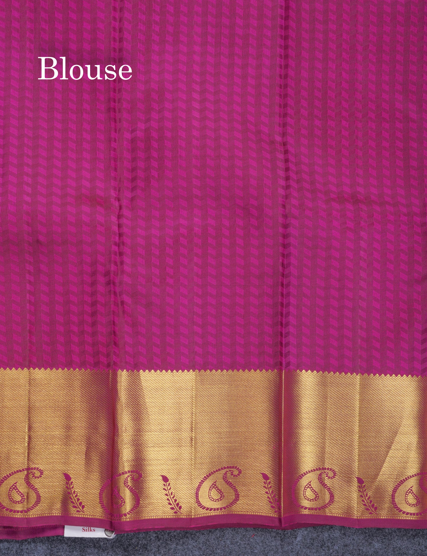 Magenta Beautiful Menakari Work Bridal Pure Kanjivaram Silk Saree With Self Blouse
