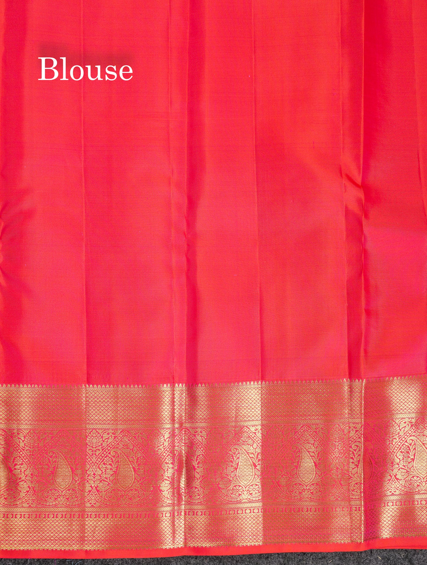 Beautiful Dual Tone Pinkish Orange Bridal Pure Kanjivaram Silk Saree With Contrast Traditional Border