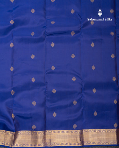 Violet Pure Silk Mix Saree With Contrast Purple Blouse