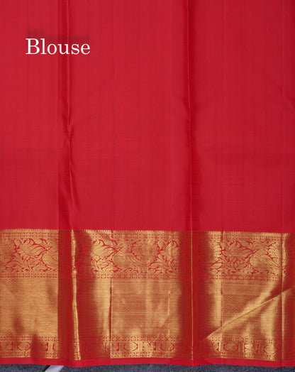 Chilly Red Beautiful Meenakari Work Bridal Pure Kanjivaram Silk Saree With Traditional Evening Morning Border