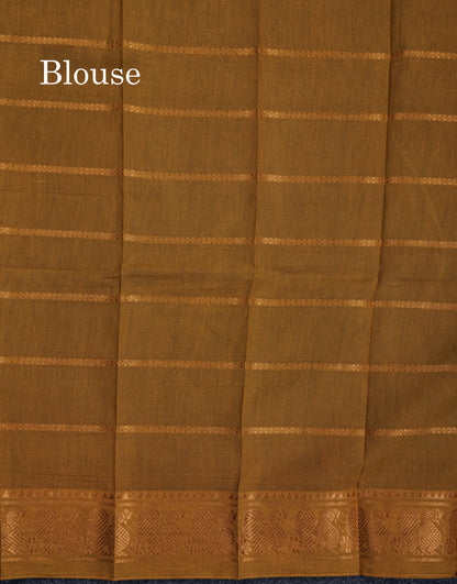 Beautiful Black Sungudi Cotton Saree With Contrast Peach Traditional Long Border
