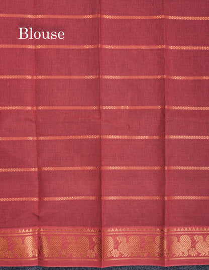 Beautiful Black Sungudi Cotton Saree With Contrast Peach Traditional Long Border