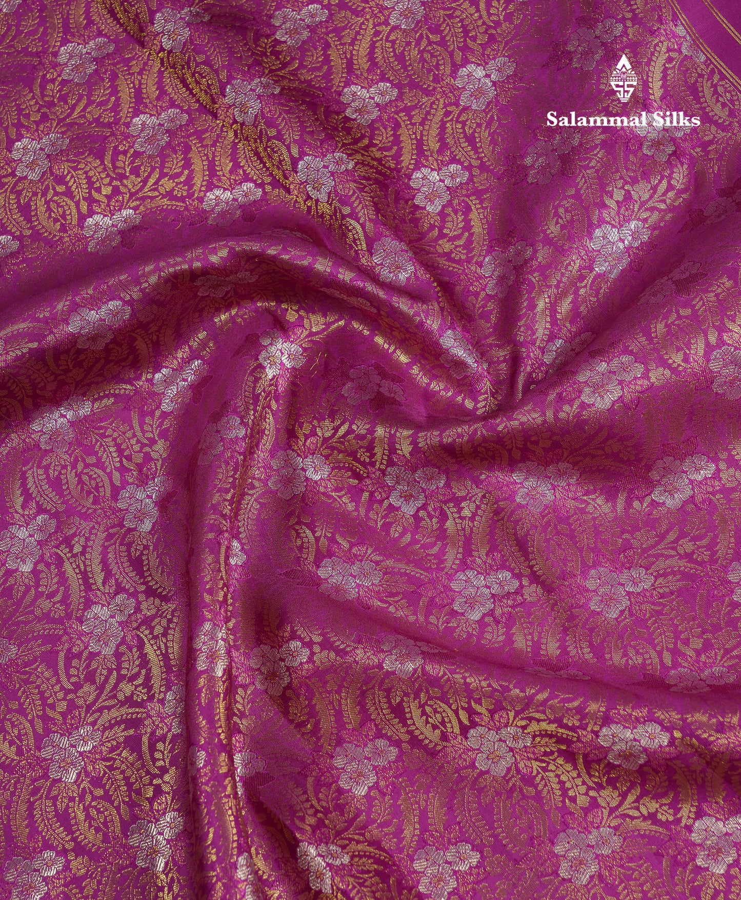 Beautiful Vadamalli Bridal Pure Kanjivaram Silk Saree With Traditional Evening Morning Border