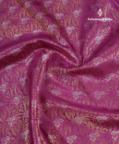 Beautiful Vadamalli Bridal Pure Kanjivaram Silk Saree With Traditional Evening Morning Border