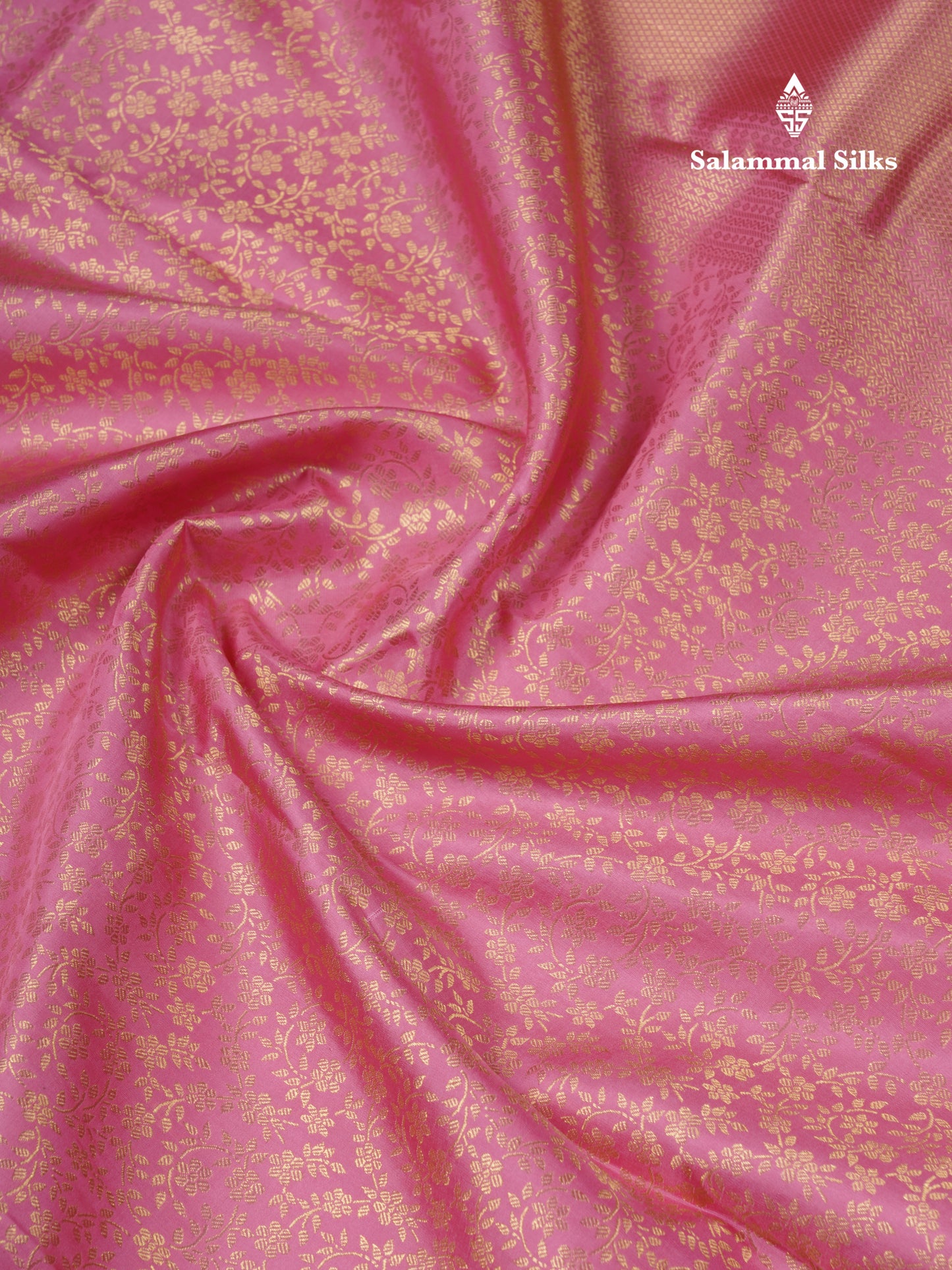 Beautiful Light Pink Bridal Pure Kanjivaram Silk Saree With Traditional Pallaku Border