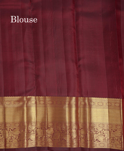 Beautiful Dark Brown Bridal Pure Kanjivaram Silk Saree With Traditional Evening Morning Border
