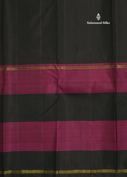 Beautiful Yellow Pure Kanjivaram Silk Saree With Traditional Temple Paalum Pazham Checks Border