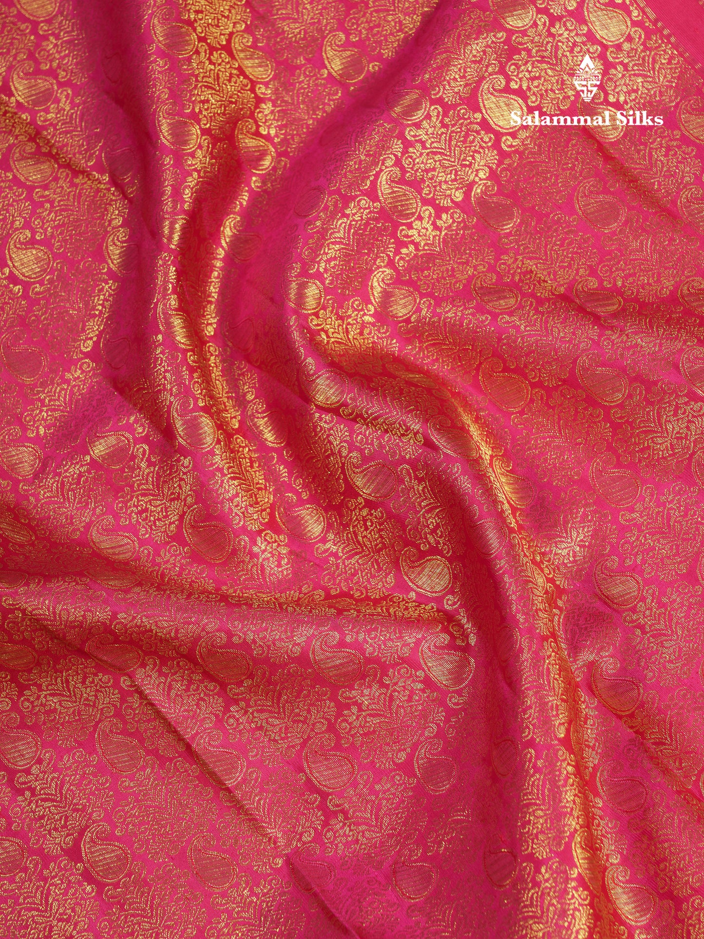 Beautiful Pink Bridal Pure Kanjivaram Silk Saree With Traditional Evening Morning Border