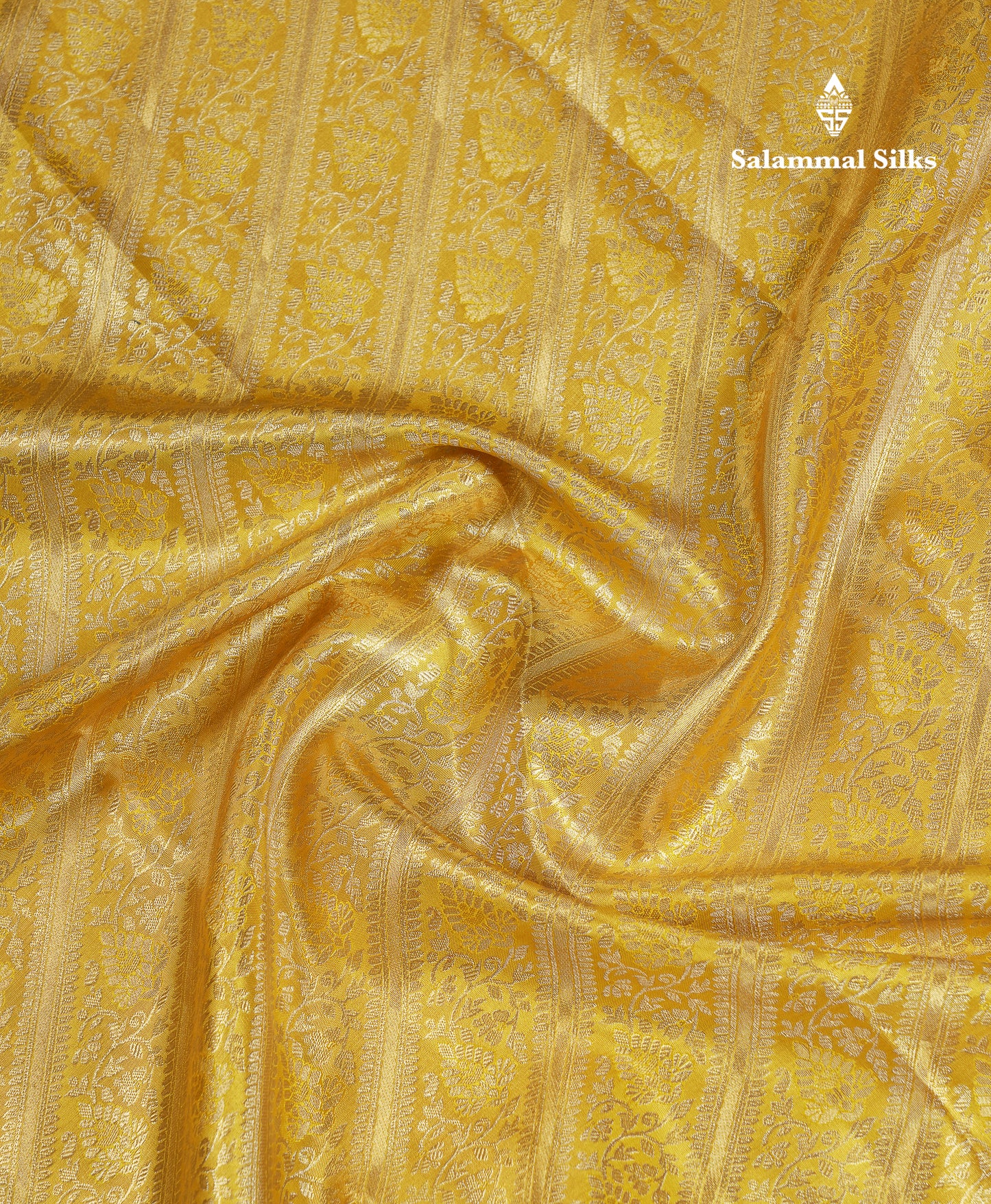 Beautiful Yellow Tissue Bridal Pure Kanjivaram Silk Saree With Contrast Pink Traditional Evening Morning Border