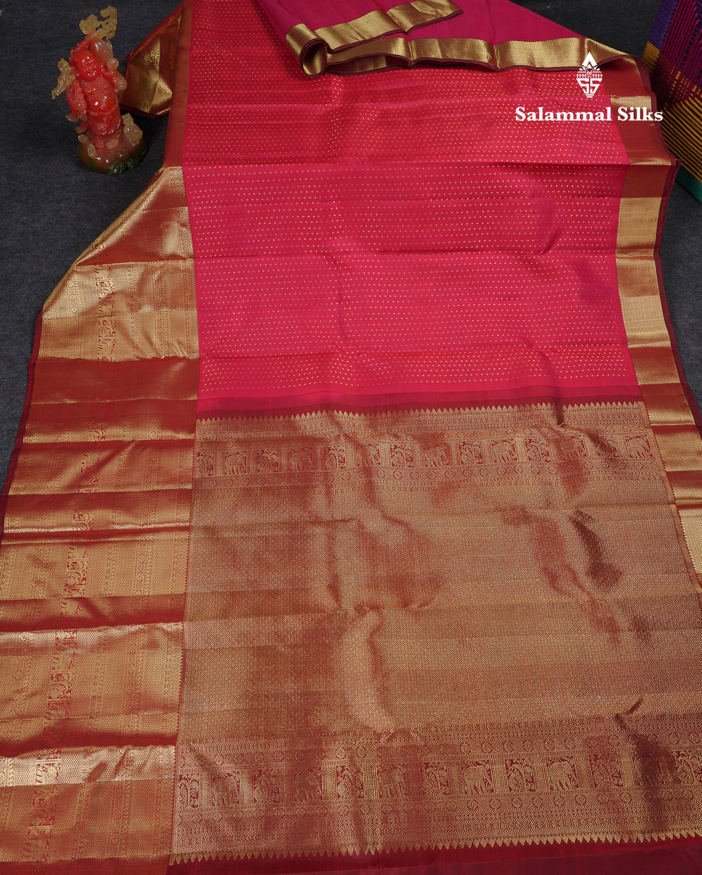 Beautiful Olive Mustard Yellow Pure Kanjivaram Silk Saree With Contrast Dark Brown Tradiional Evening Morning Border