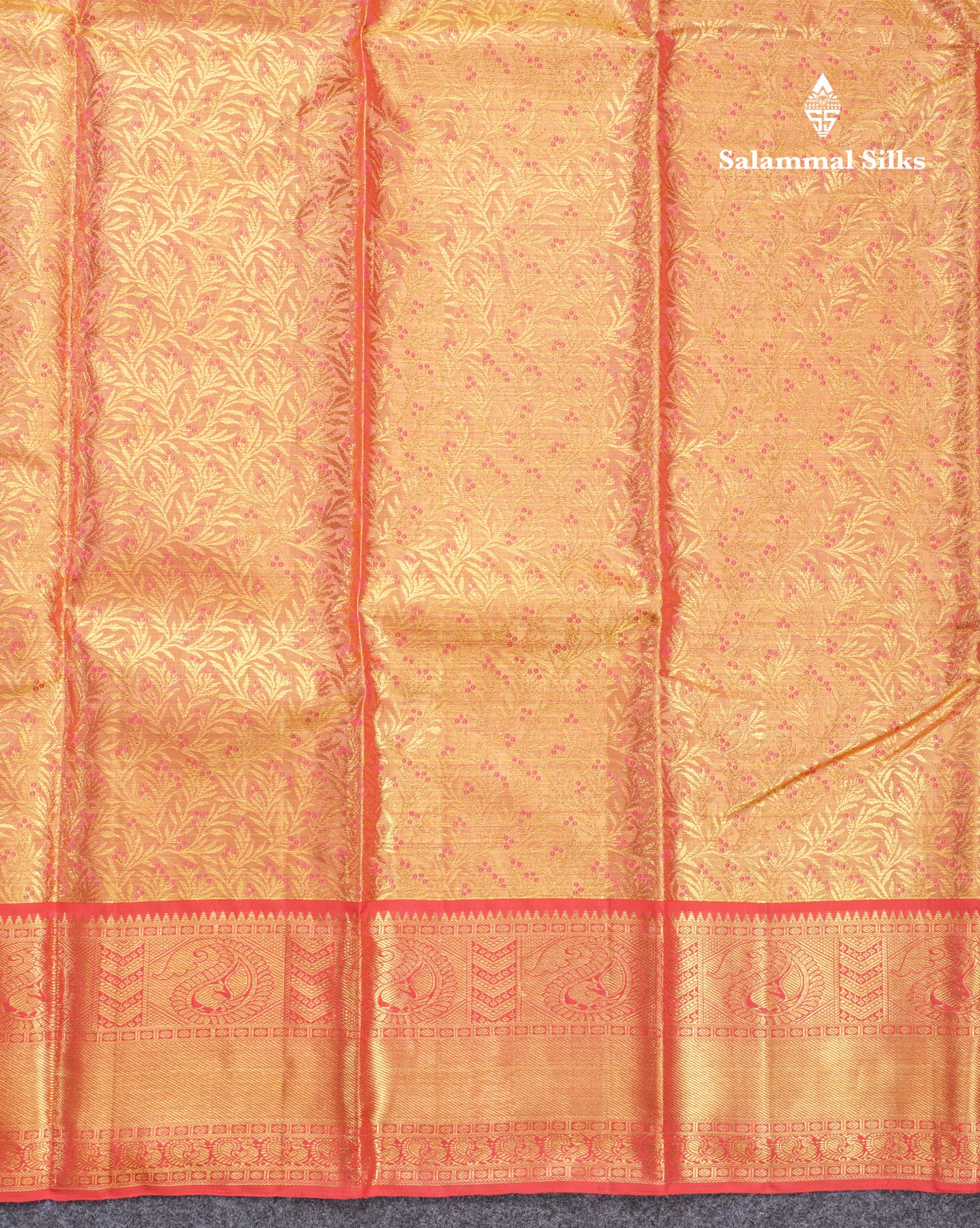 Magenta Pink Beautiful Gold Zari Jacquard Grand Bridal Pure Kanjivaram Silk Saree With Red Border