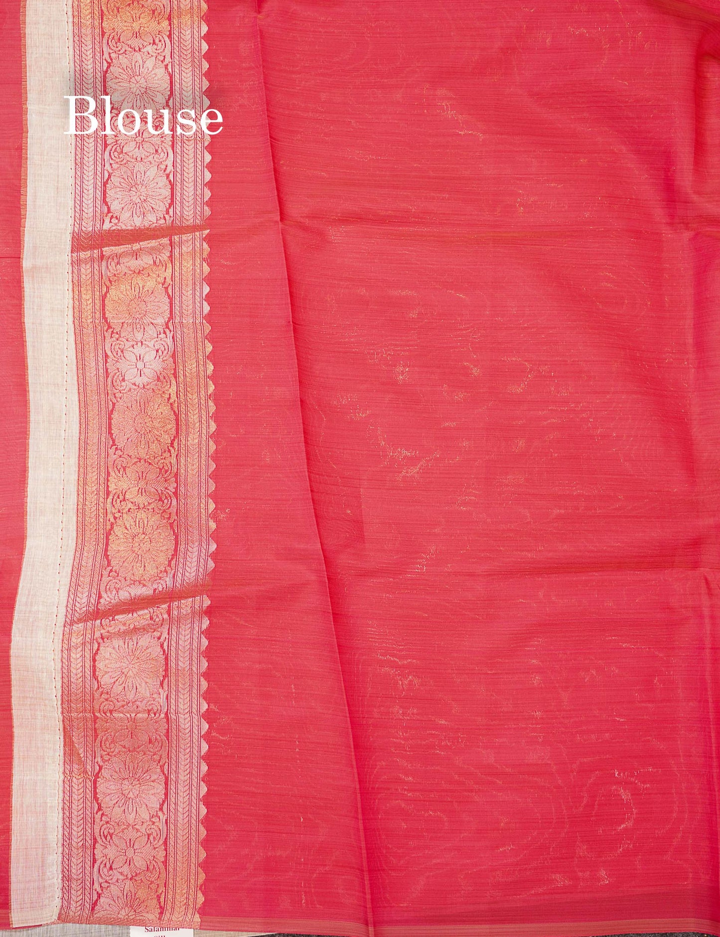 Elegant Cream Sandal Cotton Mix Saree With Contrast Pinkish Red Fancy Border