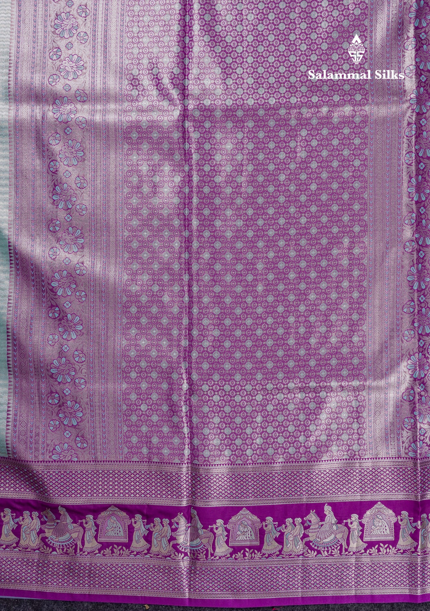 Beautiful Light Green Tissue Silk Mix Saree With Contrast Vadamalli Traditional Pallaku Evening Morning Border