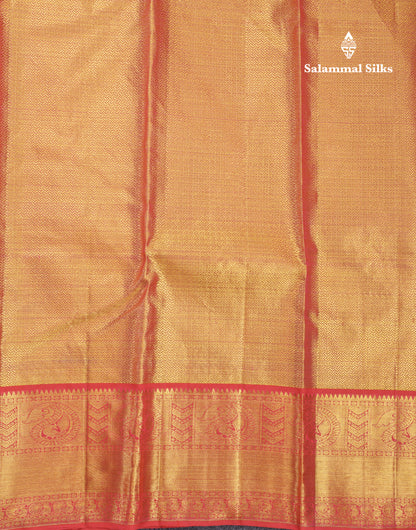 Magenta Pink Beautiful Gold Zari Jacquard Grand Bridal Pure Kanjivaram Silk Saree With Red Border