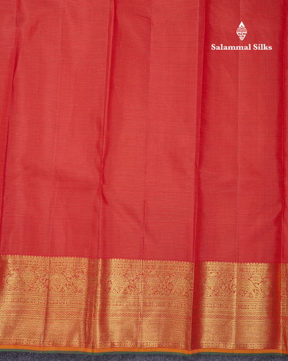 Maroon Beautiful Traditional Vairaoosi Checks Pure Kanjivaram Silk Saree With Self Border