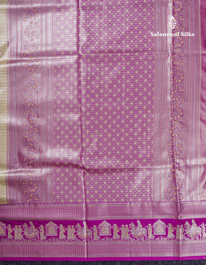 Beautiful Light Green Tissue Silk Mix Saree With Contrast Vadamalli Traditional Pallaku Evening Morning Border