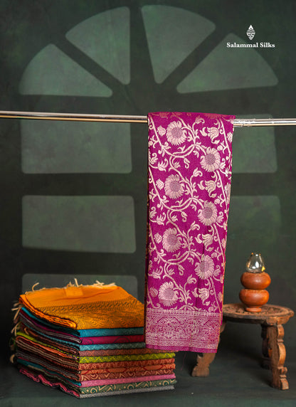 Beautiful Orange Semi Georgette Saree With Fancy Border