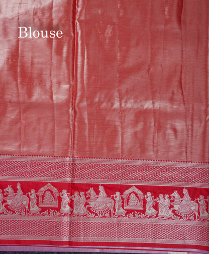 Beautiful Light Green Tissue Silk Mix Saree With Contrast Vadamalli Traditional Pallaku Evening Morning Border