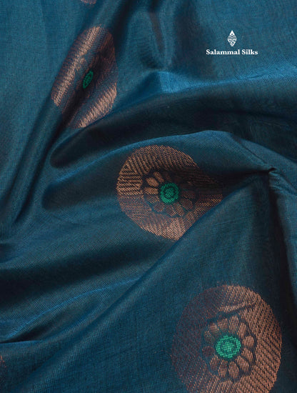 Maroon Beautiful SICO Cotton Saree With Green Border
