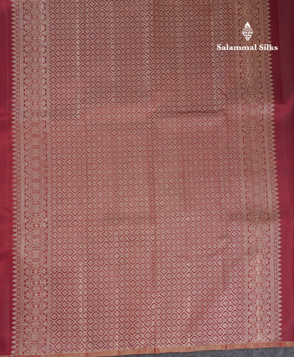 Beautiful Dark Maroon Fancy Pure Kanjivaram Silk Saree With Blouse