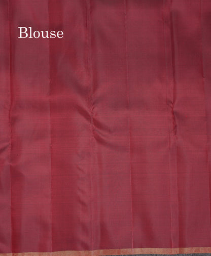 Beautiful Dark Maroon Fancy Pure Kanjivaram Silk Saree With Blouse