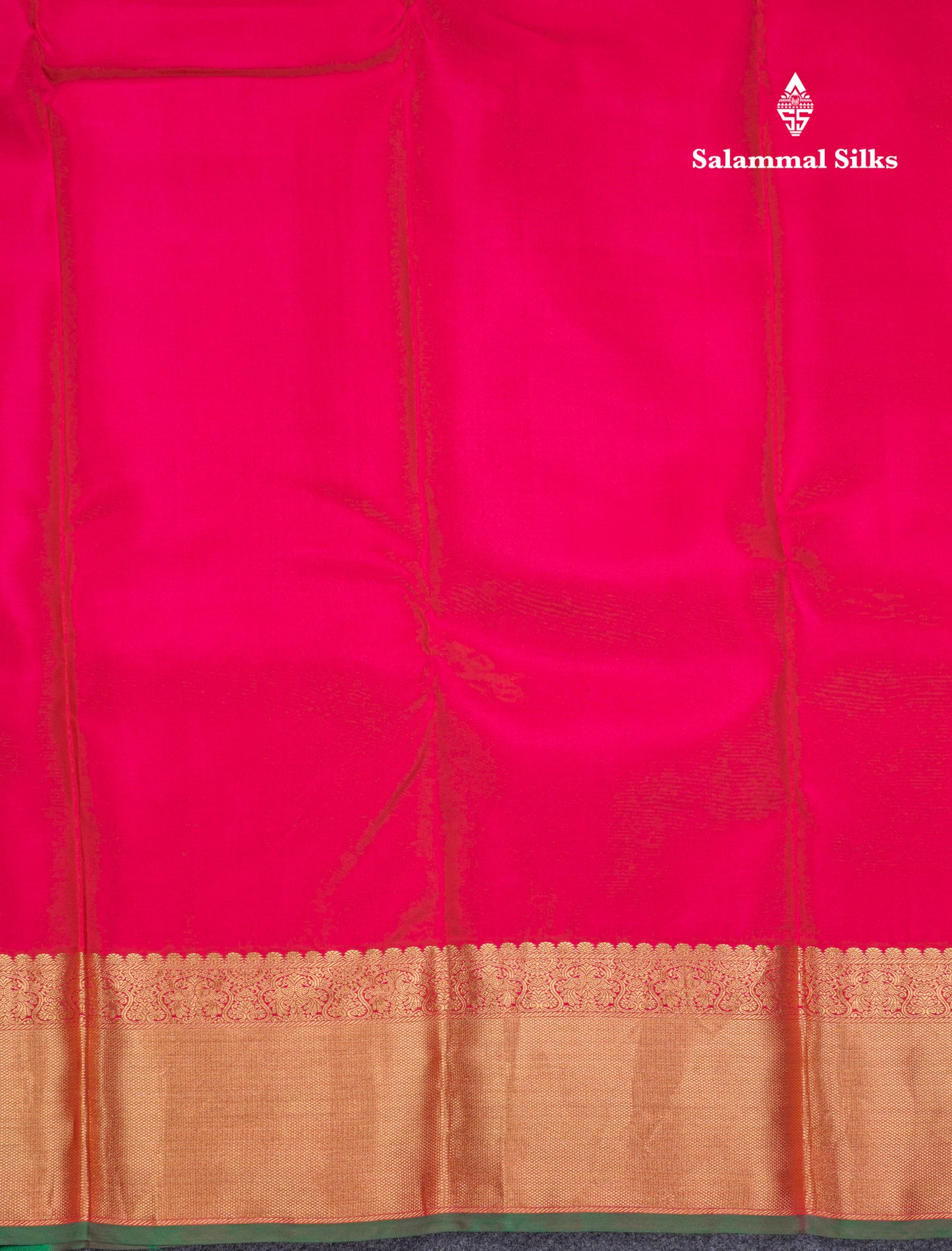 Sapphire Green Traditional Vairaoosi Checks And Buttas Pure Kanjivaram Silk Saree With Self Border