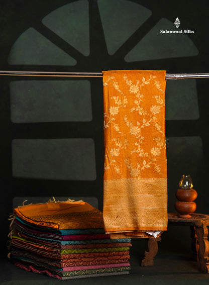 Beautiful Ramar Blue Semi Georgette Saree With Fancy Border