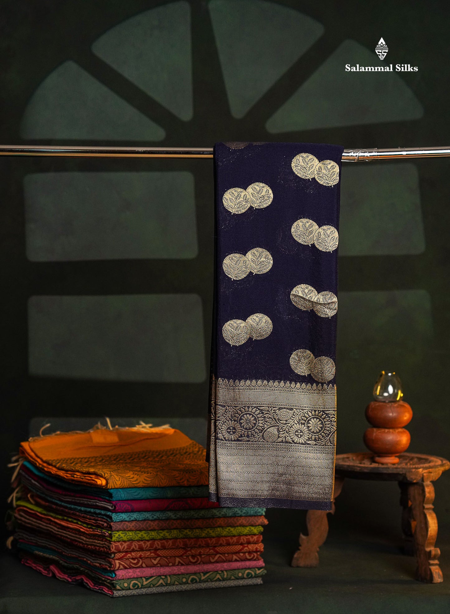 Beautiful Bottle Green Semi Georgette Saree With Fancy Border