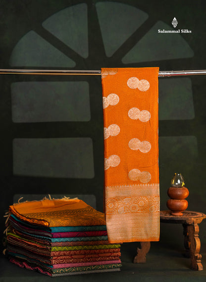 Beautiful Bottle Green Semi Georgette Saree With Fancy Border