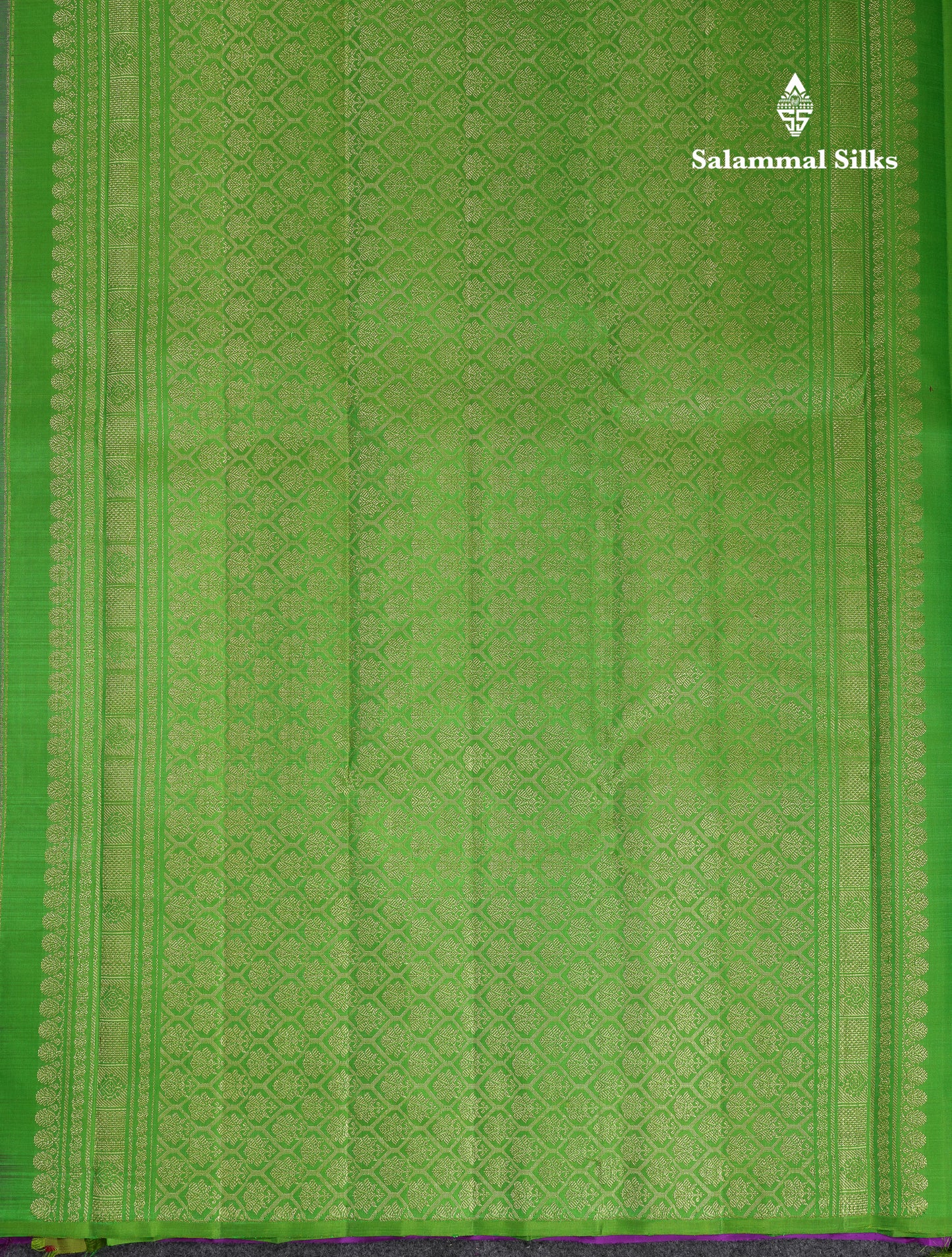 Beautiful Purple Pure Kanjivaram Silk Saree With Tradiional One Side Border
