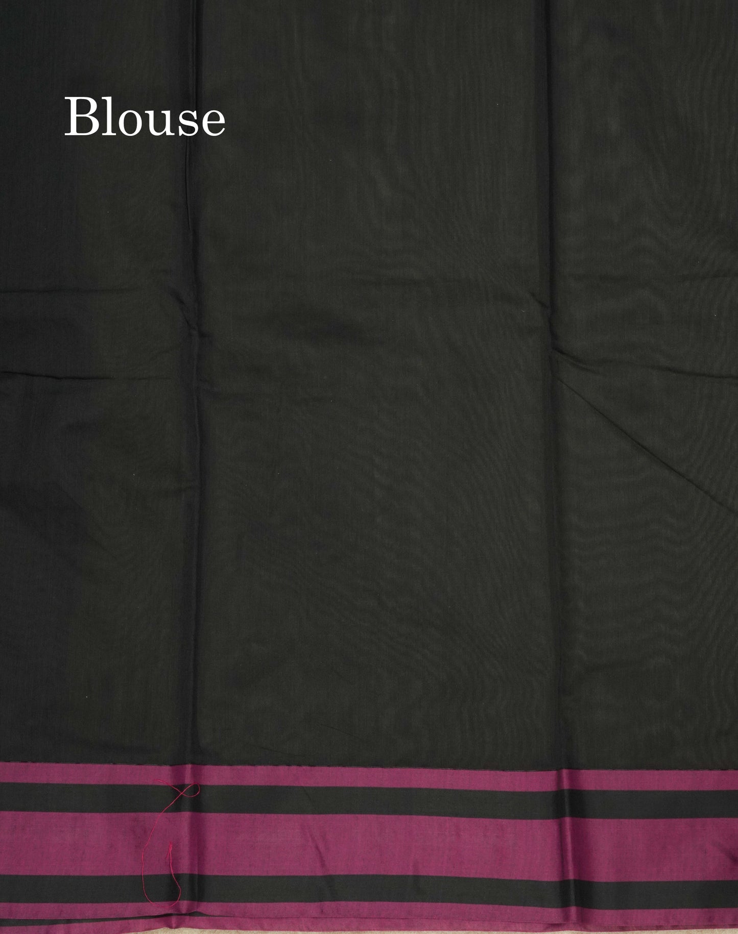 Black Beautiful SICO Cotton Saree With Magenta Border