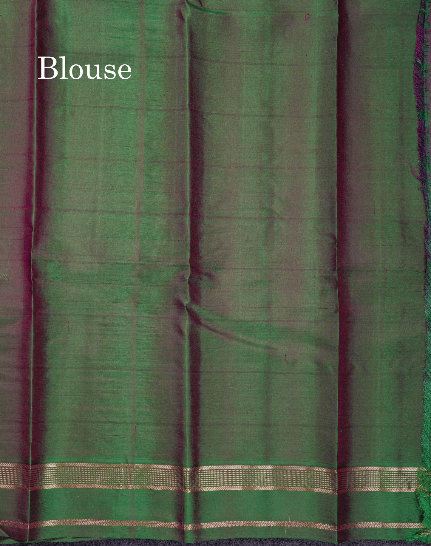 Beautiful Magenta Pink Checks With Butta Pure Kanjivaram Silk Saree With Contrast Green Traditional Gap Border
