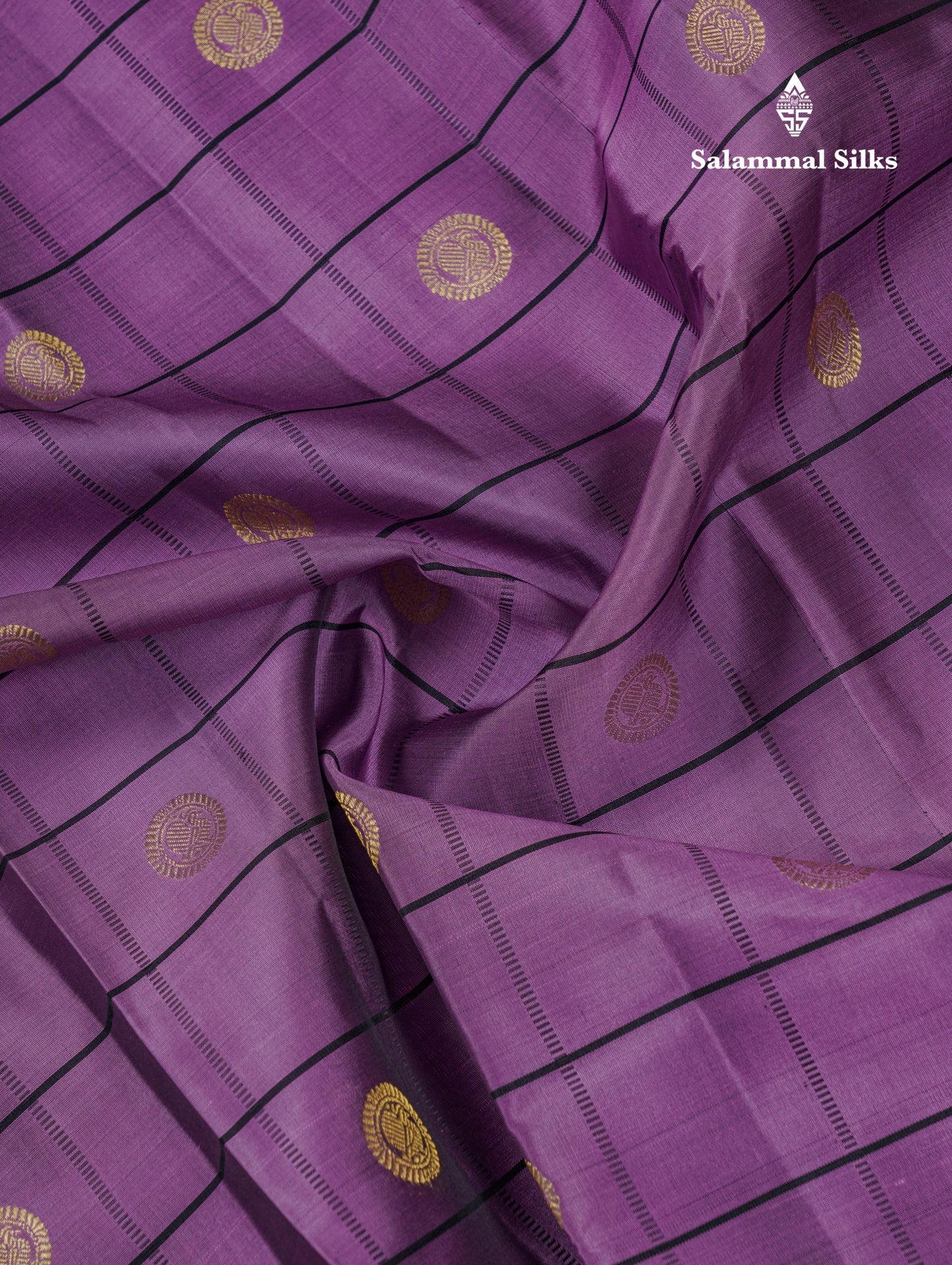 Beautiful Magenta Pink Checks With Butta Pure Kanjivaram Silk Saree With Contrast Green Traditional Gap Border