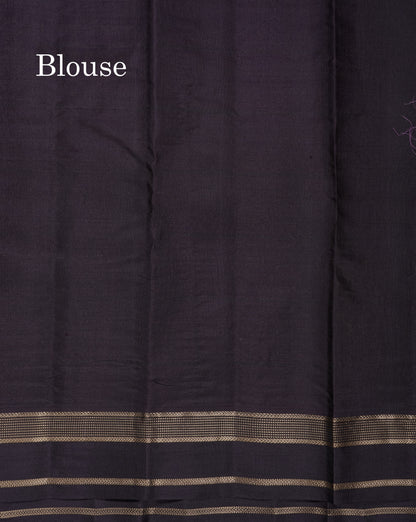 Beautiful Magenta Pink Checks With Butta Pure Kanjivaram Silk Saree With Contrast Green Traditional Gap Border