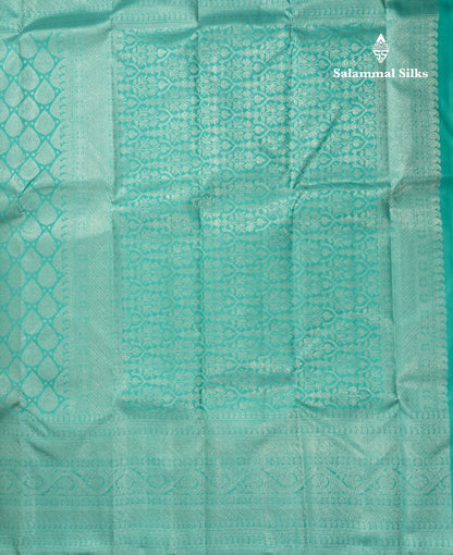 Kanjivaram Light Ananda Pure Silk Saree With Silver Zari Border