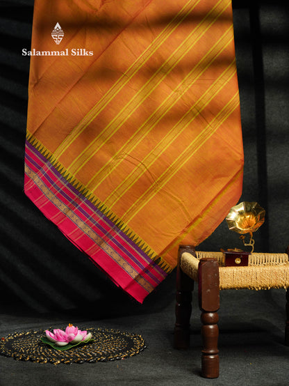 Beautiful Grey Plain Pure Chettinad Cotton Saree With Black Thread Work Border