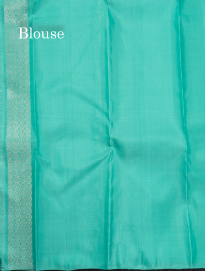 Kanjivaram Light Ananda Pure Silk Saree With Silver Zari Border