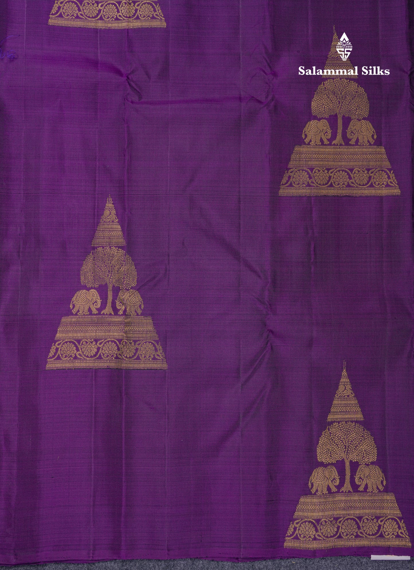 Beautiful Dark Purple Fancy Pure Kanjivaram Silk Saree With Blouse