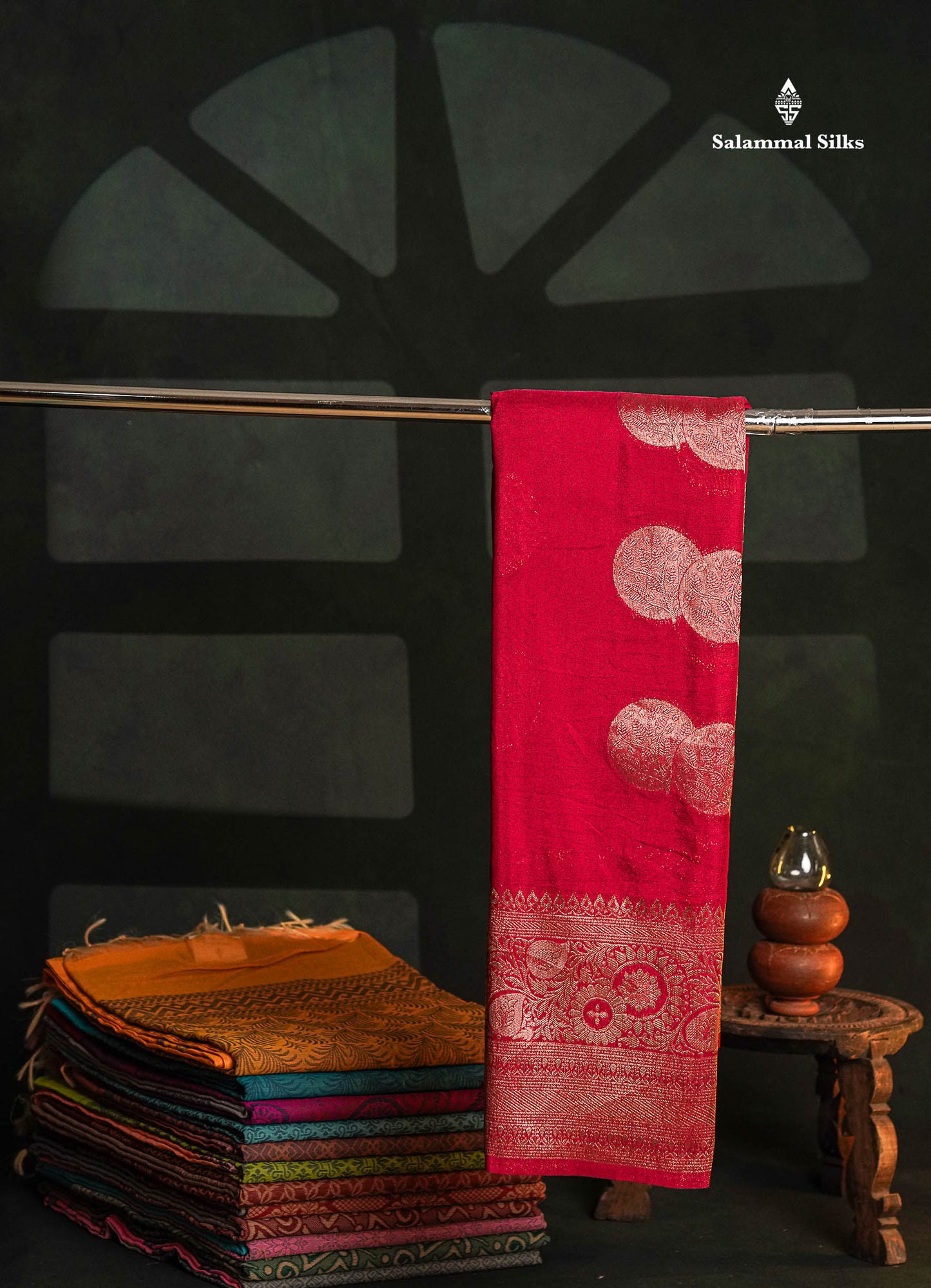 Beautiful Pinkish Peach Semi Georgette Saree With Fancy Border