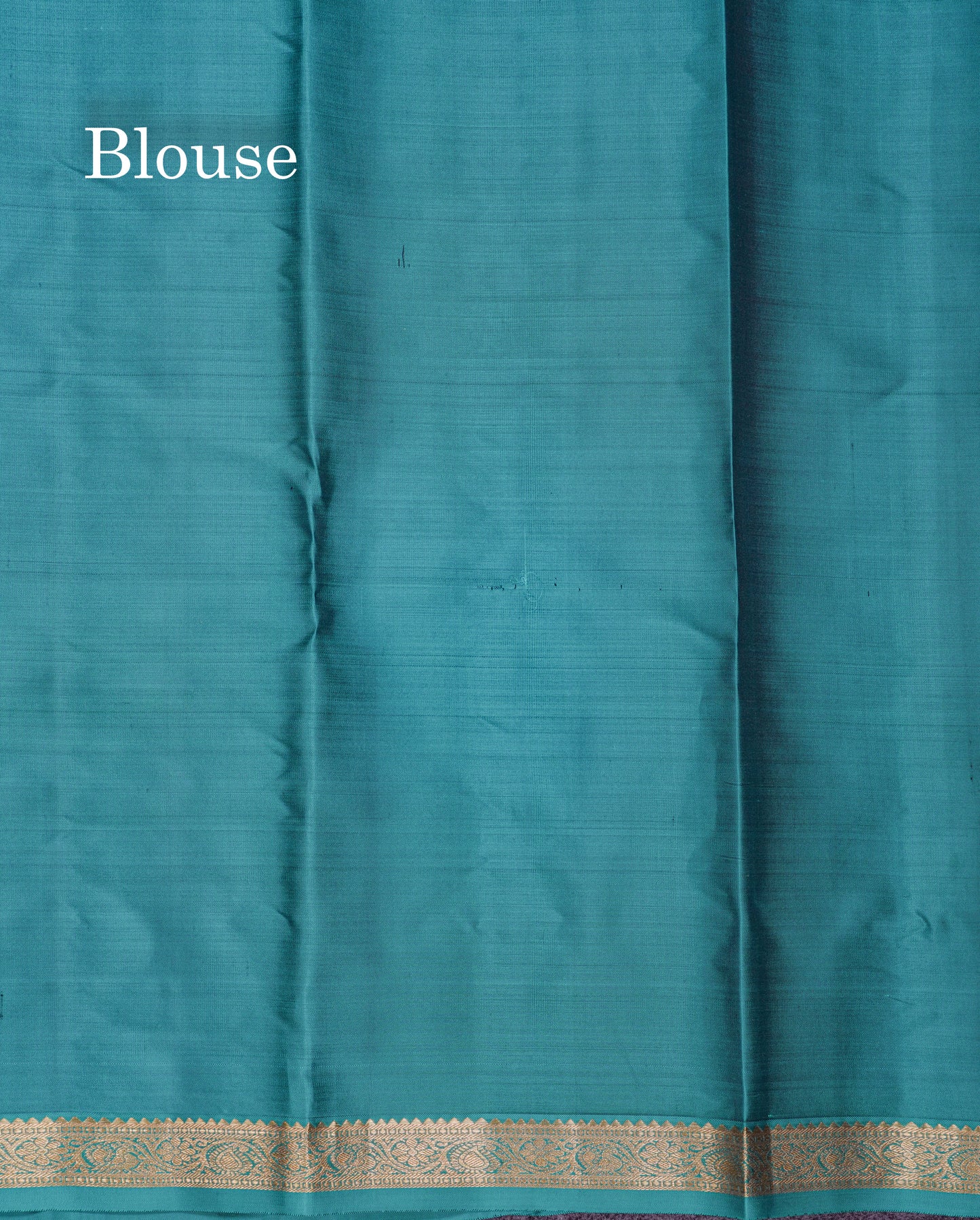 Beautiful Violet Pure Kanjivaram Silk Saree With Contrast Sapphire Green Traditional Small Border