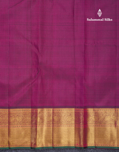 Korvai Light Pink Beautiful Meenakari Work Pure Kanjivaram Silk Saree With Dark MagentaTraditional Evening Morning Border