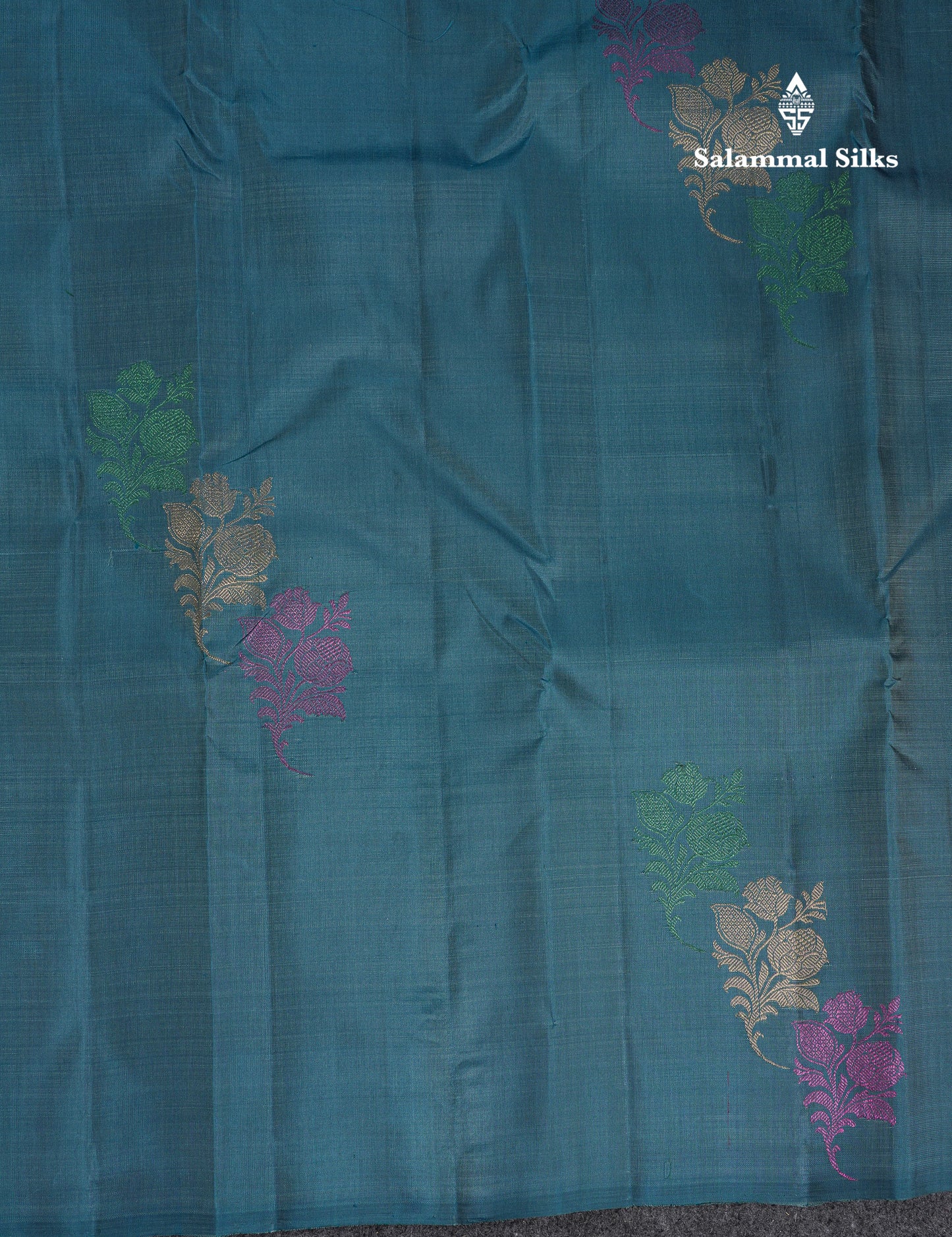 Beautiful Ramar Blue Fancy Pure Kanjivaram Silk Saree With Contrast Dark Maroon Blouse