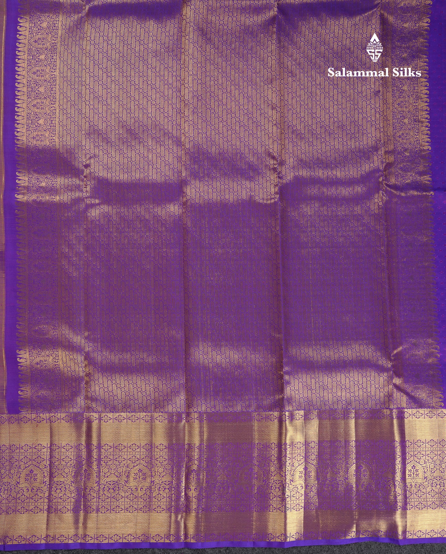 Beautiful Mustard Yellow Pure Kanjivaram Silk Saree With Contrast Violet Traditional Evening Morning Border
