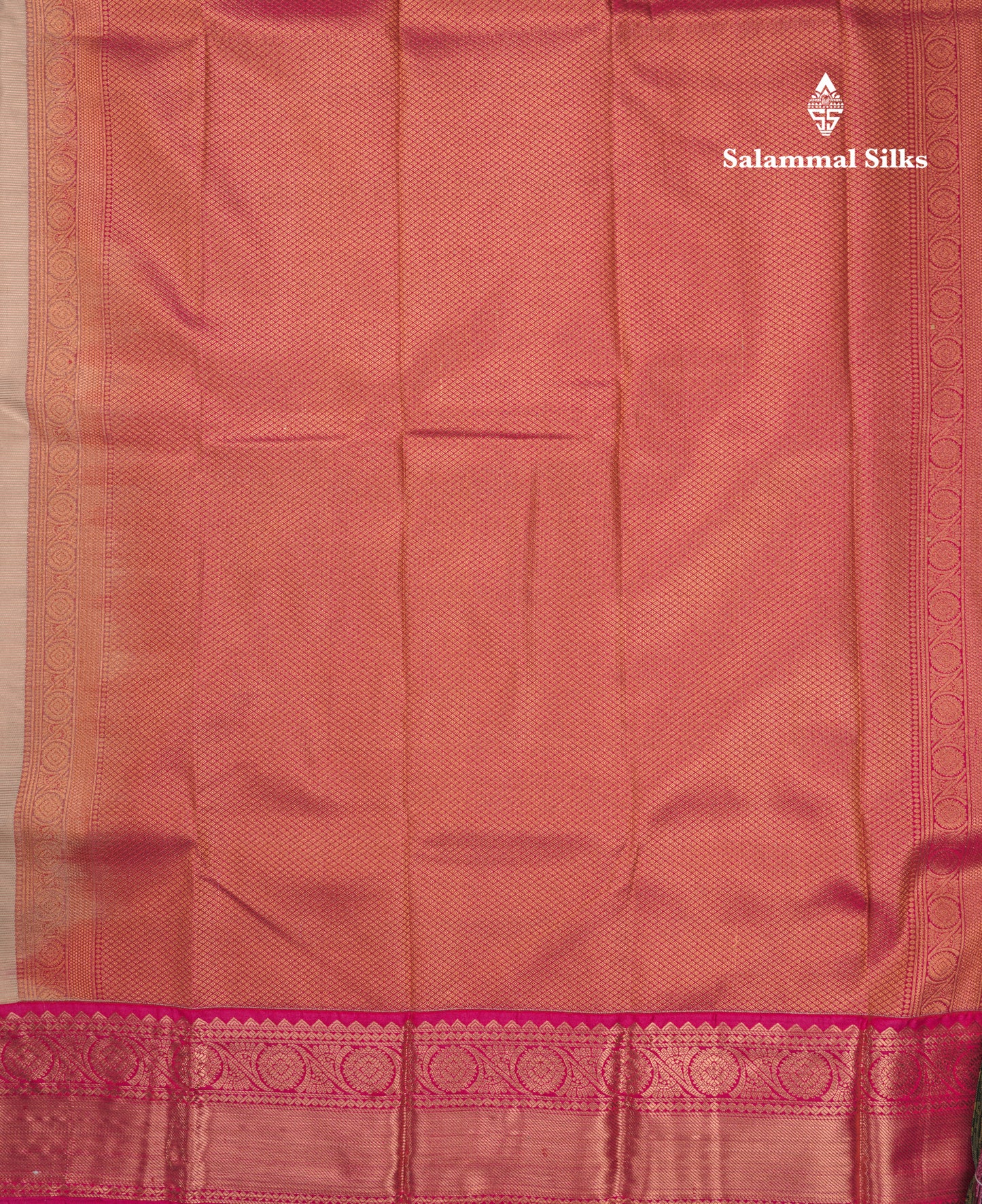 Sandal Beautiful Traditional Varaoosi Semi Silk Saree With Contrast Pink Border