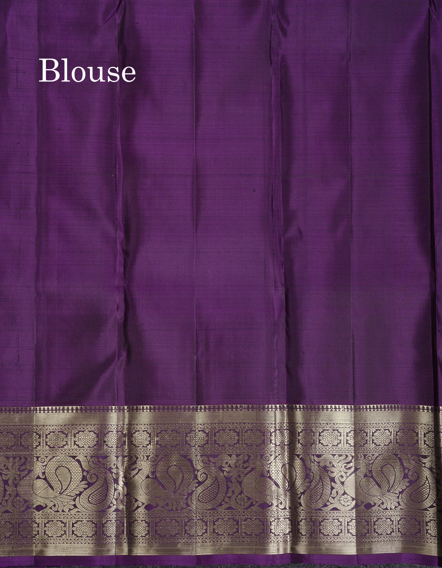 Beautiful Ramar Blue Pure Kanjivaram Silk Saree With Contrast Dark Purple Traditional Border